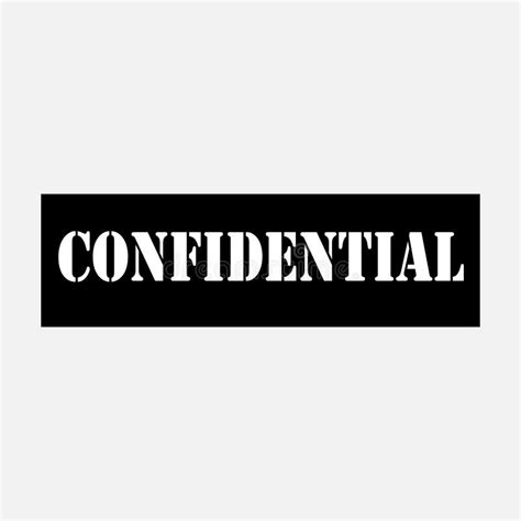 Confidential Stamp Vector Text Sign And Symbol Illustration Stock