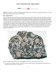 Lab 2 RockID Igneous Rocks KEY Docx Lab 2 Virtual Rock Lab Igneous