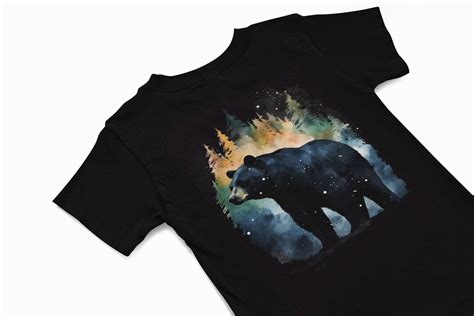 Black Bear T Shirt Bear Graphics T Shirt Black Bear Tee Etsy Uk