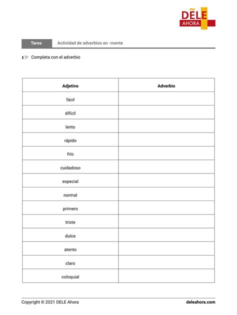 Ficha Interactiva Gratuita De Los Adverbios Adverbios Sustantivos Riset