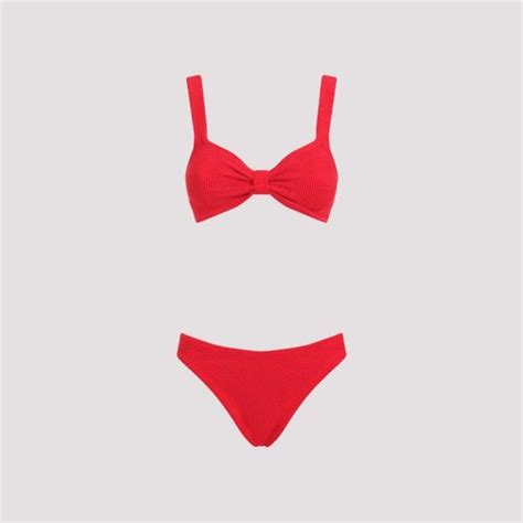 Hunza G Bonnie Bikini In Red Lyst