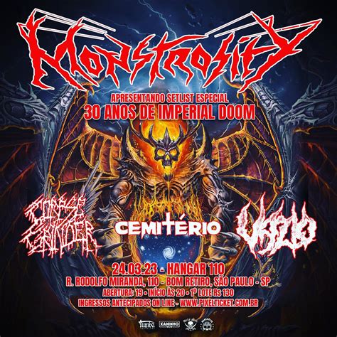 Monstrosity show de 30 anos do clássico Imperial Doom em São Paulo