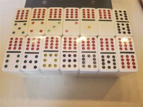 Premier Edition Double Twelve Dimino Game Jumbo 91 Shiny Color Dot