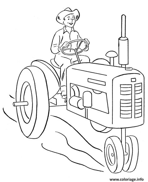 Coloriage Tracteur Avec Fourche JeColorie