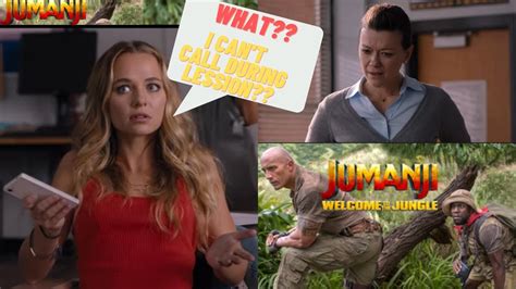 Jumanji Welcome To The Jungle Bethany Classroom Phone Call Scene