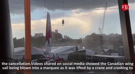 Canada Sail Destroyed In High Winds As Australia One News Page VIDEO