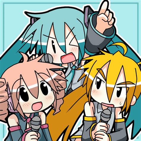 Hatsune Miku Kasane Teto Chibi Miku And Akita Neru Vocaloid And