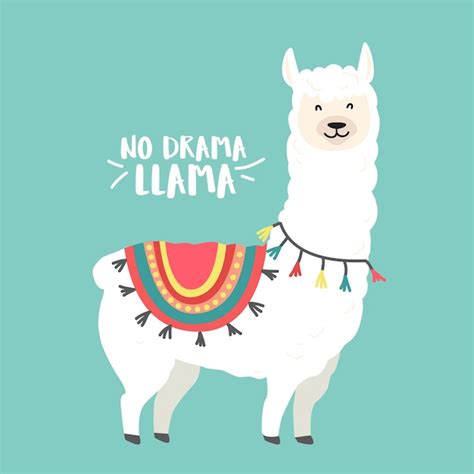 Premium Vector | Cute cartoon llama design