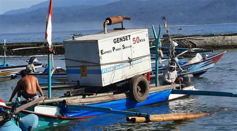 Jaringan Kabel Bawah Laut Rusak Pasokan Listrik Pulau Pisang Dibantu