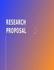 Research Proposal Help Pptx Research Proposal Research Proposal