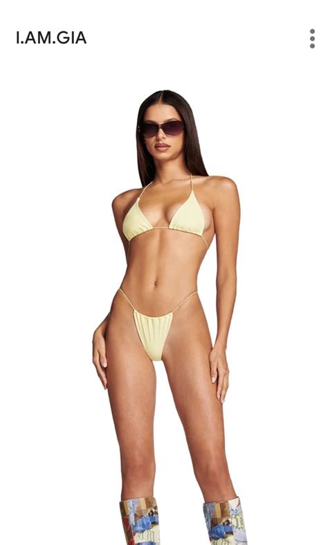 I Am Gia Bamba Bikini Set In Yellow Women S Fashion Swimwear Bikinis