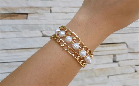 Pulseira Feminina Dourada P Rolas Elo Produtos Especiais