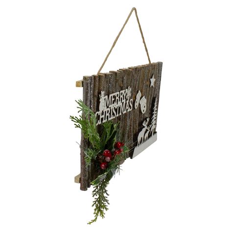 16" Rustic "Merry Christmas" Wall Sign | Christmas Central