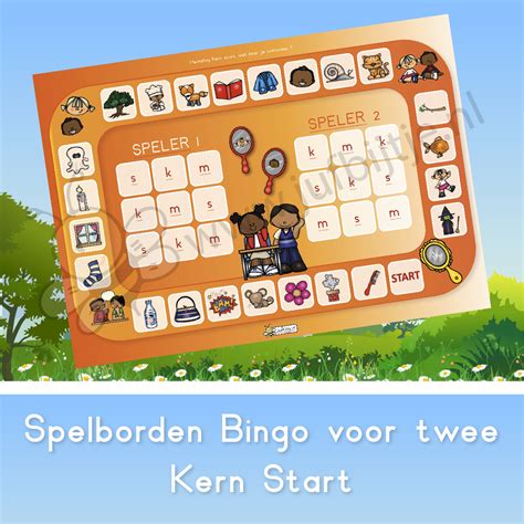 Bingospelbord Bingo Voor Twee Lezen Met Kernen Kern Start Jufbijtje Nl