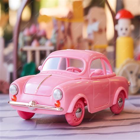 Premium AI Image | Pink barbie car toy