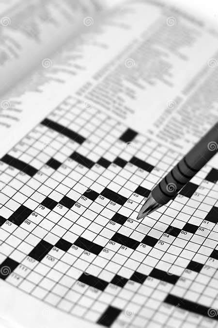 Crossword Puzzle With Pen Stock Photo Image Of Word 12098066