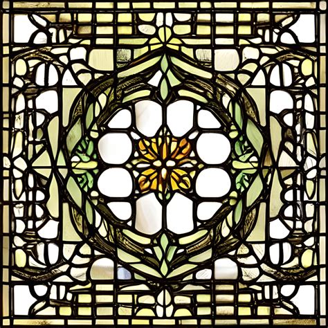 Square Stained Glass Window Elven Hyper Realistic Intricate Detail