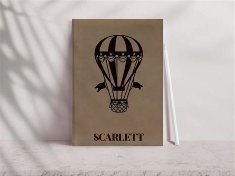 Hot Air Balloon Notebook Personalized Leather Journal Adventure Notebook Dream Journal