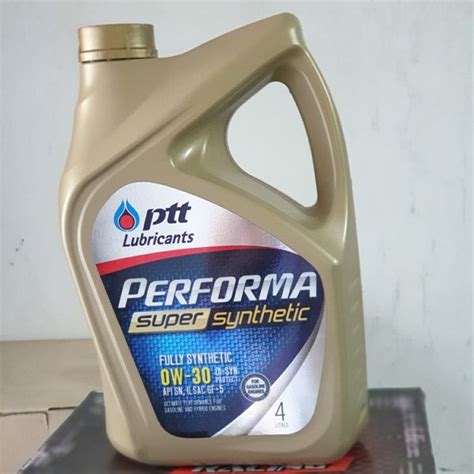 Jual PTT Lubricants Performa Super Synthetic 0W 30 API SN 4L Oli Mesin