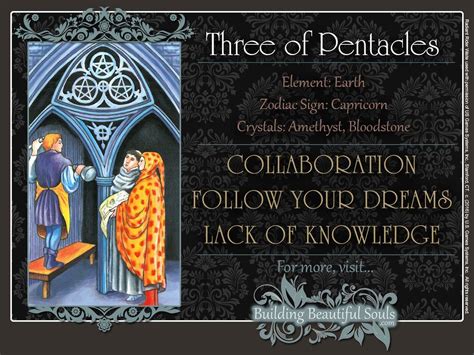 The Three Of Pentacles Tarot Card Meanings Tarot Reading