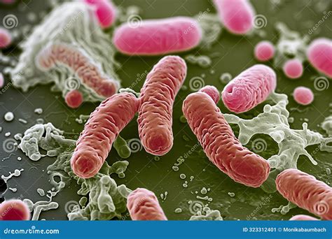 Electron Micrograph Image Of Escherichia Coli Bacteria Stock Illustration Illustration Of