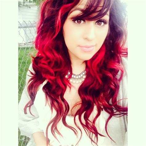 Red hair with extensions