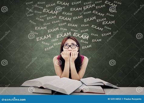 Student Feel Scared Of Exam Stock Image Image Of Afraid Beautiful