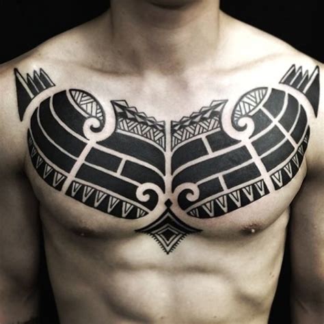 Chest Tribal Tattoo Designs Drawings