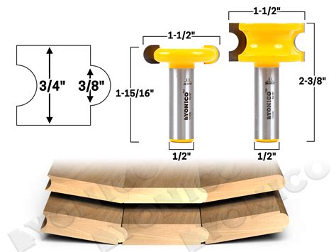 Bead Bit Canoe Joint Router Bit Set Tige Yonico Ebay