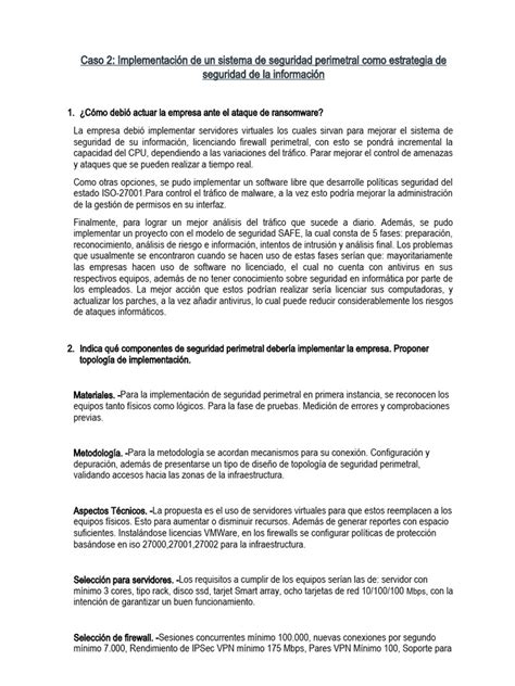 Ac S09 Semana 09 Tema 01 Tarea Caso 2 Implementación De Un Sistema De Seguridad Perimetral