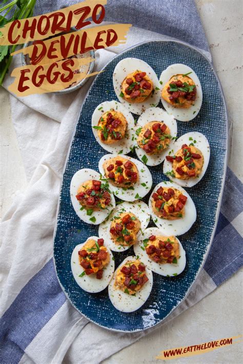 Chorizo Deviled Eggs Chorizo Deviled Eggs Recipe Eat The Love