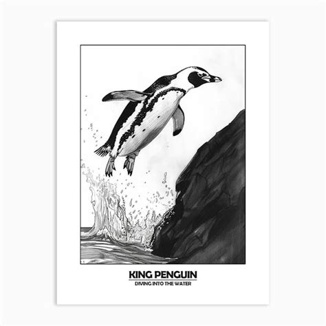 Penguin Diving Into The Water Poster 8 Canvas Print by Energy of the ...