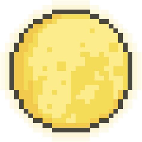 Pixel Art Glowing Moon Icon 28651795 Png