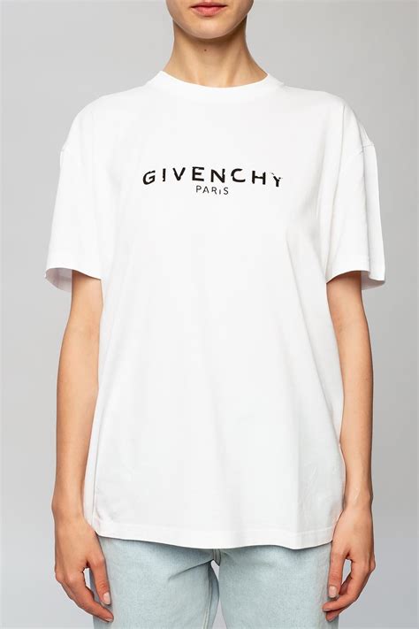 Givenchy Cotton Logo T-shirt in White - Lyst