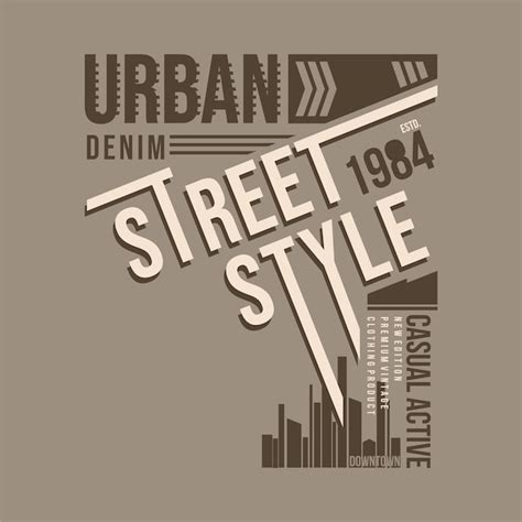 Urbano denim street style gráfico moda tipografía vector camiseta