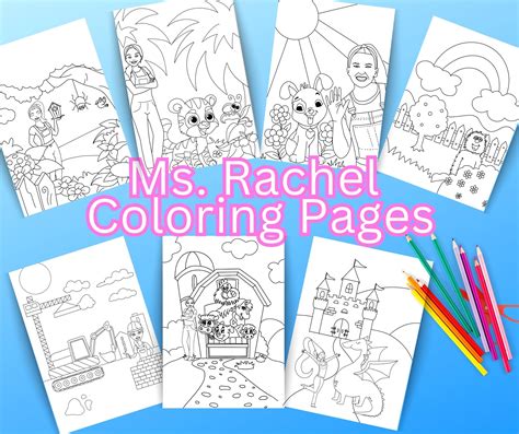 MS RACHEL COLORING Pages Ms Rachel Party Printable Ms Rachel - Etsy