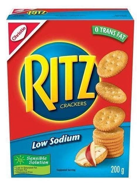 Ritz Low Sodium Crackers 0 Trans Fat 200g 7oz 3pk Imported From