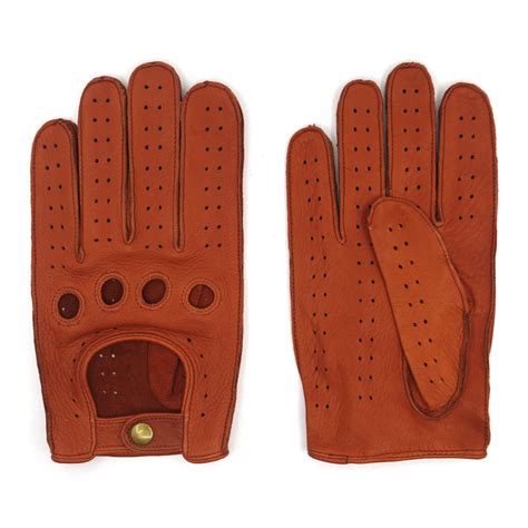 Harssidanzar Mens Deerskin Leather Driving Gloves Unlined