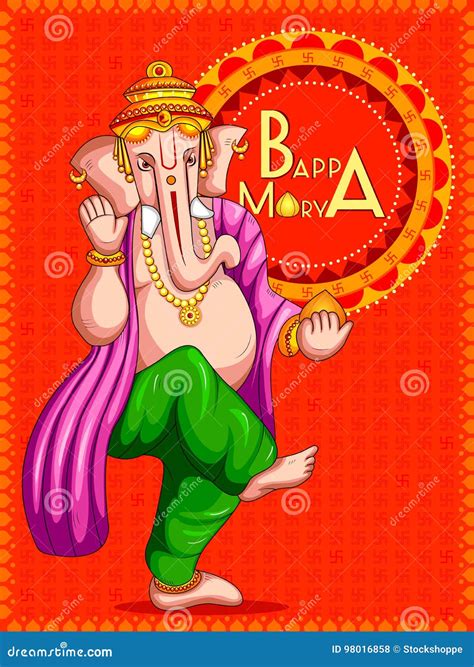 Lord Ganapati Para El Fondo Feliz Del Festival De Ganesh Chaturthi