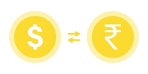 Usd To Inr Exchange Currency Icon In Flat Style Design Isolated On