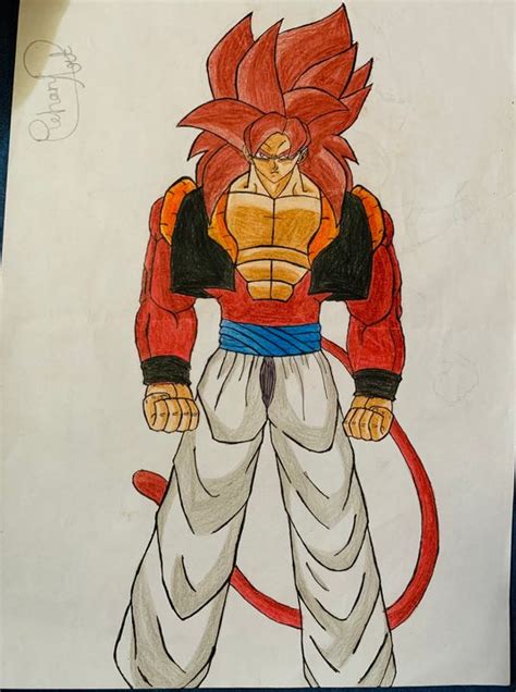 Gogeta Super Saiyan 4 Drawing