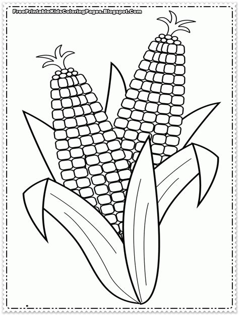 Corn Coloring Pages Printable - Coloring Home