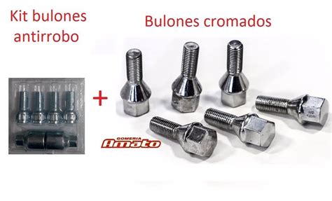 Kit Antirrobo Bulones Vw Chevrolet Renault Largos Amato Gomeria Amato