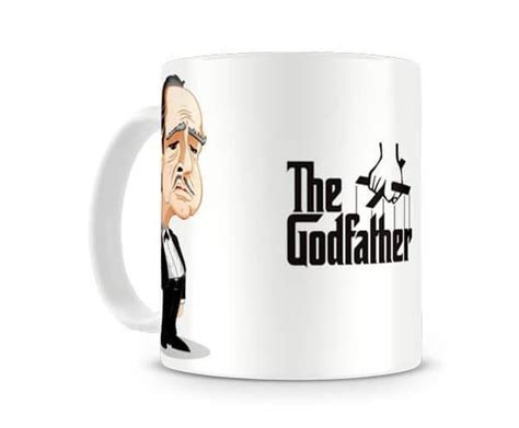 Caneca Poderoso Chefão Vito Corleone Caricatura MadeiraMadeira