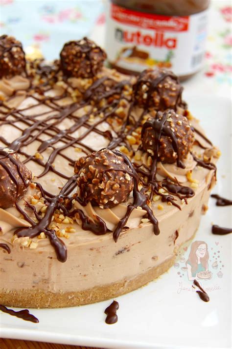 No Bake Ferrero Rocher And Nutella Cheesecake Jane S Patisserie