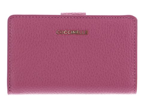 Coccinelle Metallic Soft Mini Wallet Grained Leather Pulp Pink Modeherz