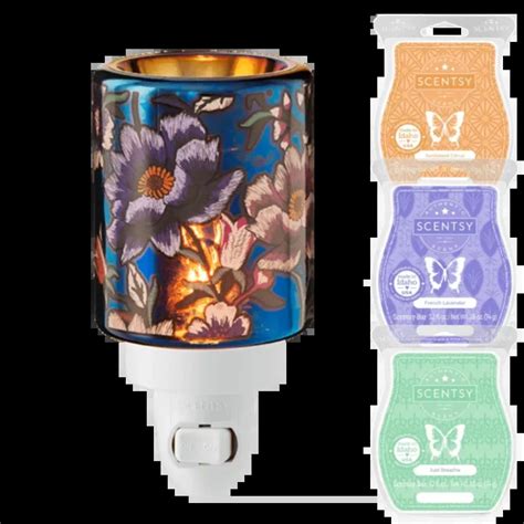 Midnight Floral Mini Scentsy Warmer Bundle