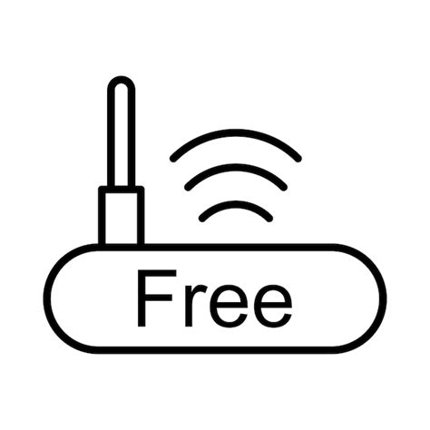 Premium Vector Free Wifi Line Illustration