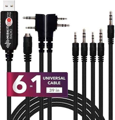 Amazon MIRKIT FTDI USB Baofeng Programming Cable 6 In 1 Model 5