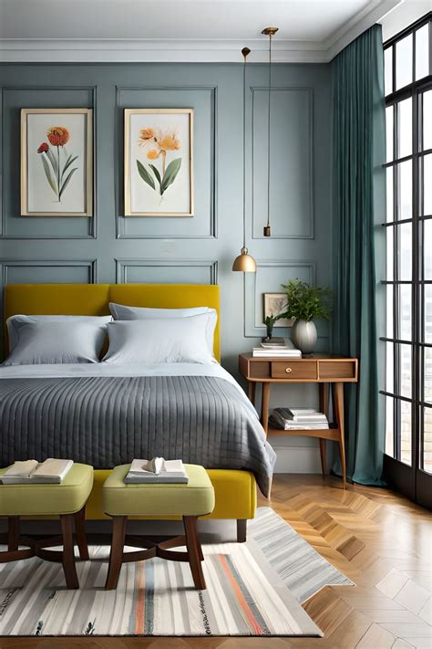 Colors That Complement Gray Walls Yellow Bedroom Walls Eclectic